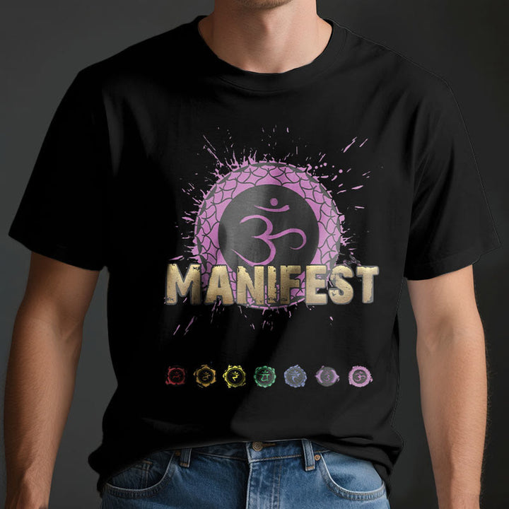 Olivenorma Unisex "MANIFEST" Throat Chakra Short Sleeve T-Shirt