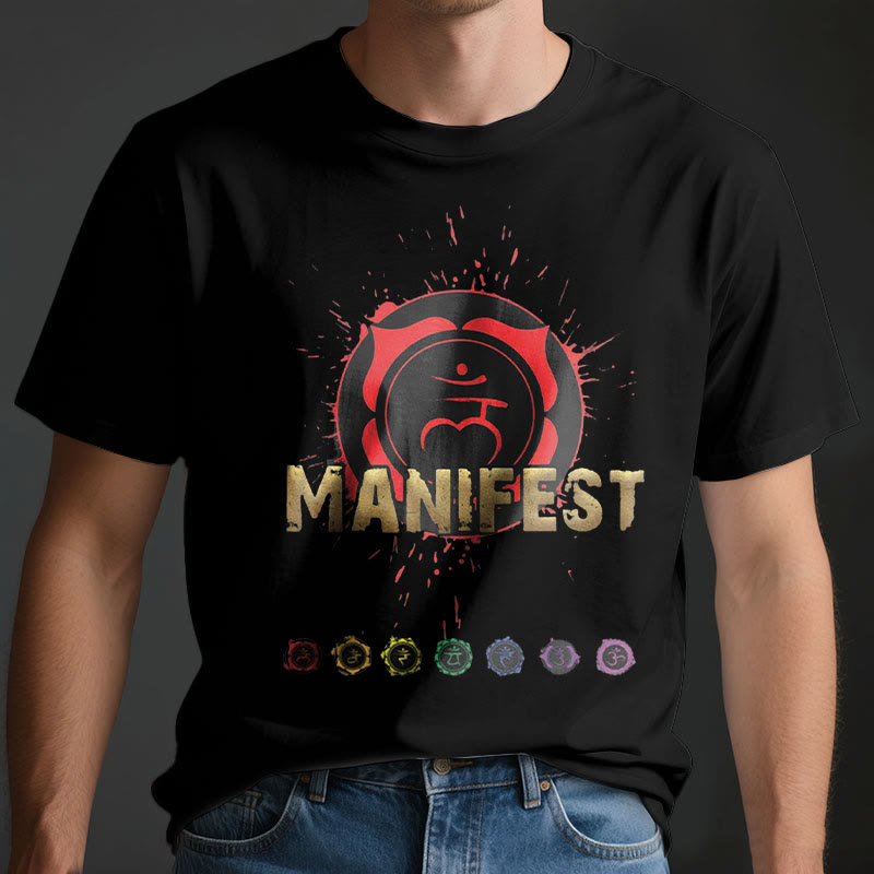 Olivenorma Unisex "MANIFEST" Throat Chakra Short Sleeve T-Shirt