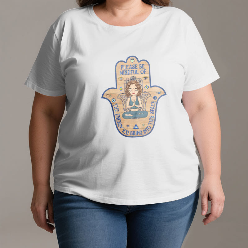 Olivenorma Hamsa Hand Meditation Protection Spiritual T-Shirt - image 4