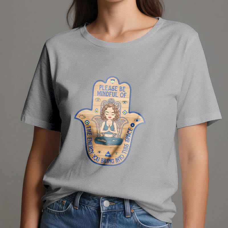 Olivenorma Hamsa Hand Meditation Protection Spiritual T-Shirt - image 9