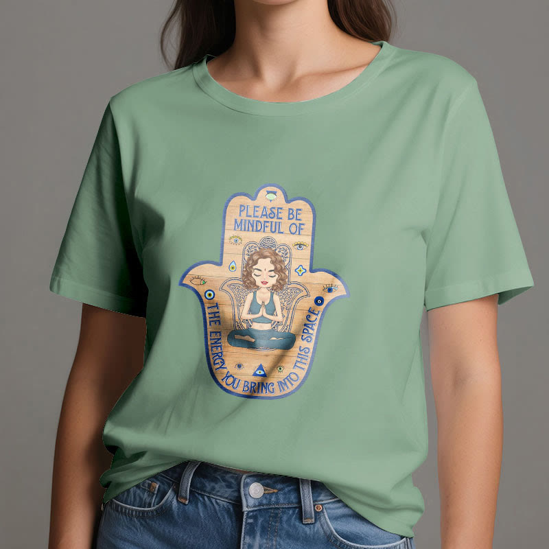 Olivenorma Hamsa Hand Meditation Protection Spiritual T-Shirt - image 19