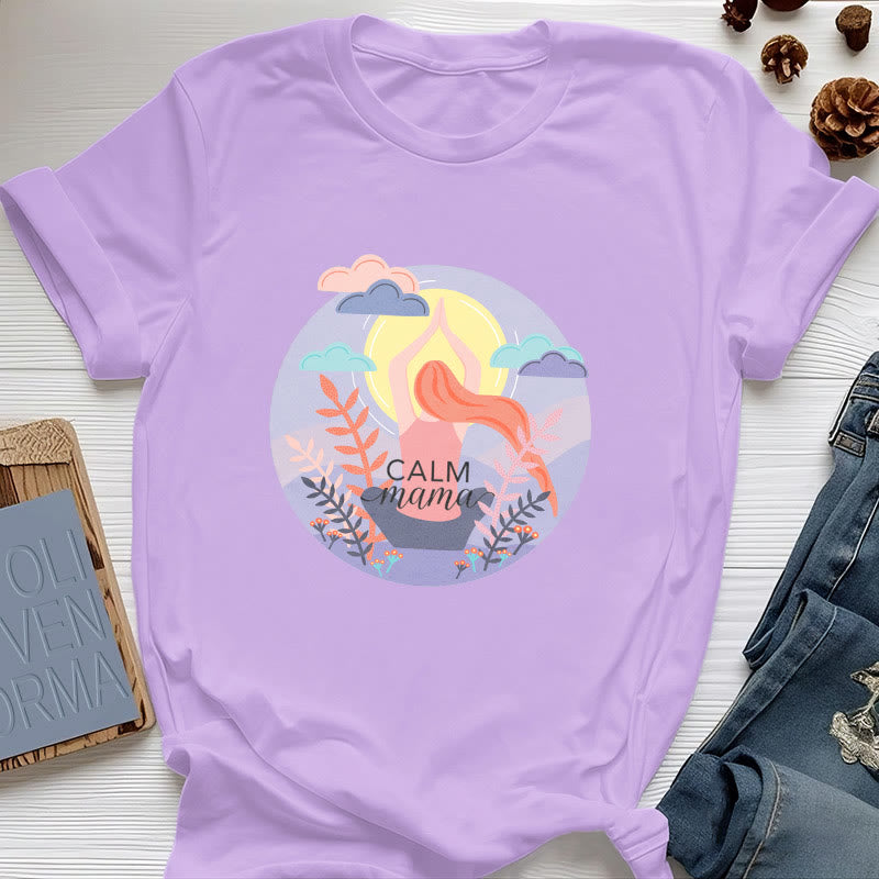 Olivenorma Calm Mama Print Yoga T-Shirt