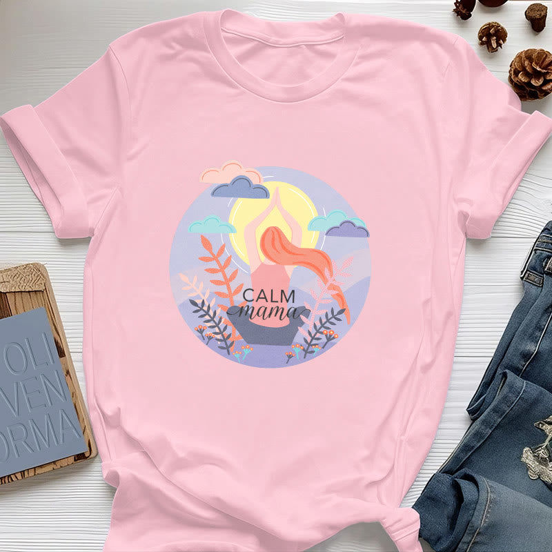 Olivenorma Calm Mama Print Yoga T-Shirt