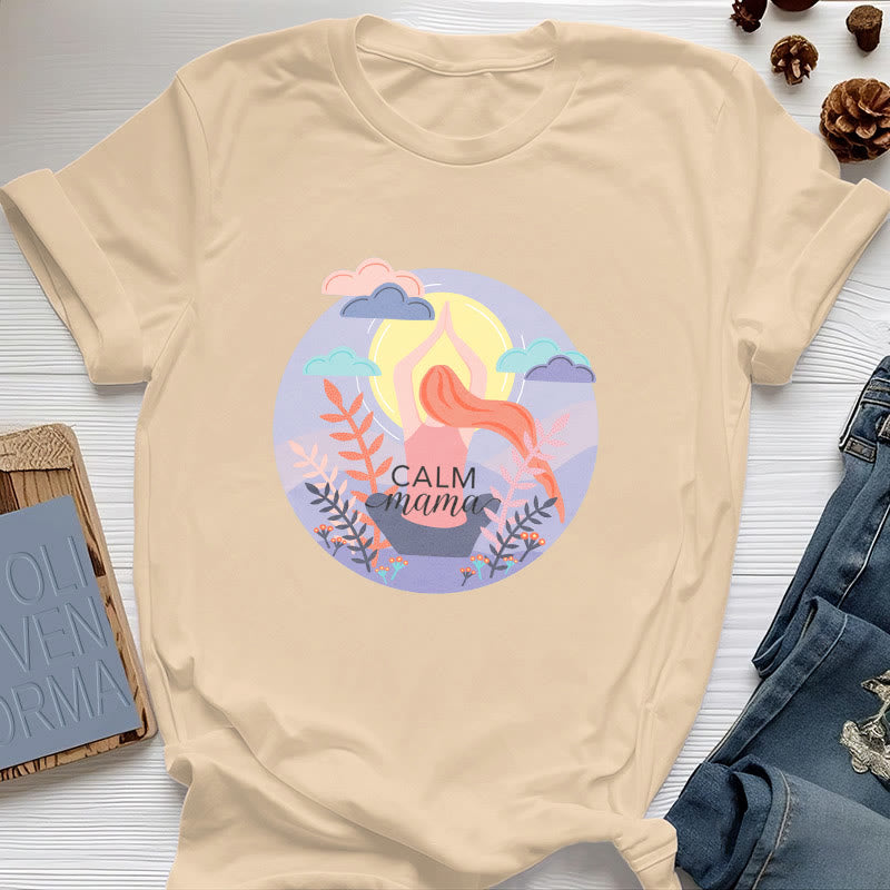 Olivenorma Calm Mama Print Yoga T-Shirt