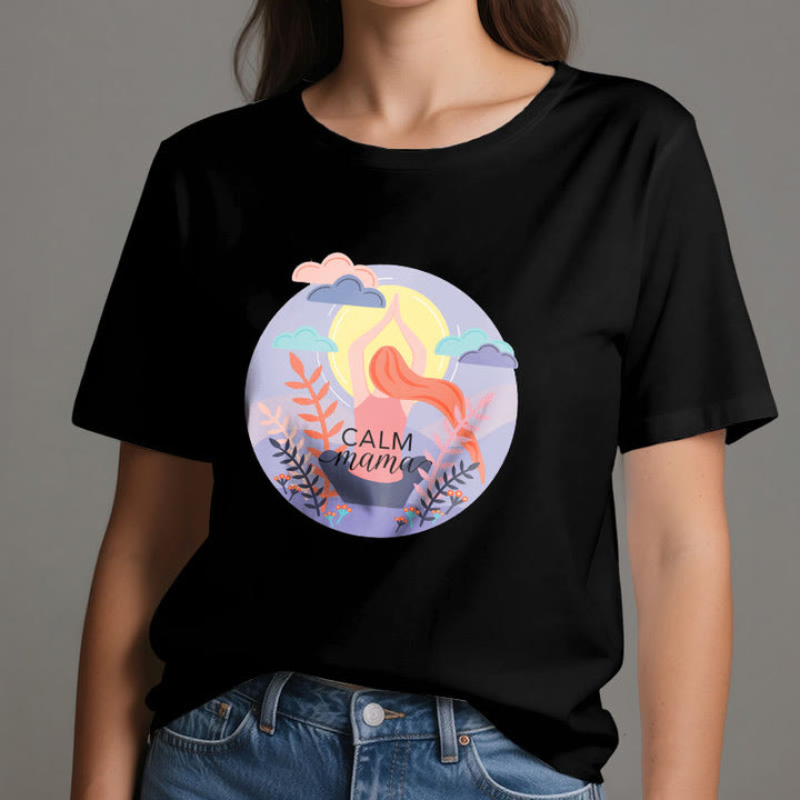 Olivenorma Calm Mama Print Yoga T-Shirt