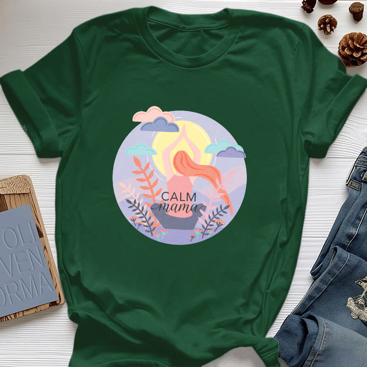 Olivenorma Calm Mama Print Yoga T-Shirt