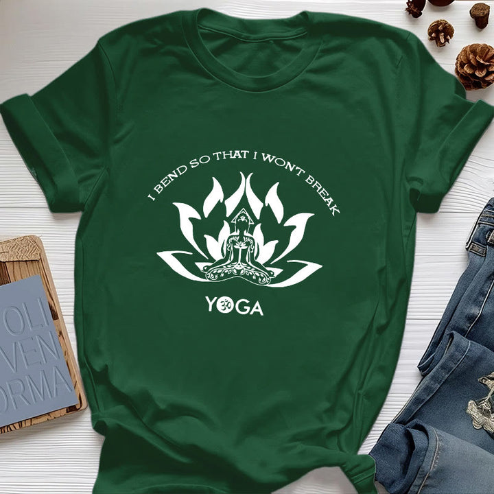 Olivenorma "I Bend So That I Won't Break" Yoga T-Shirt