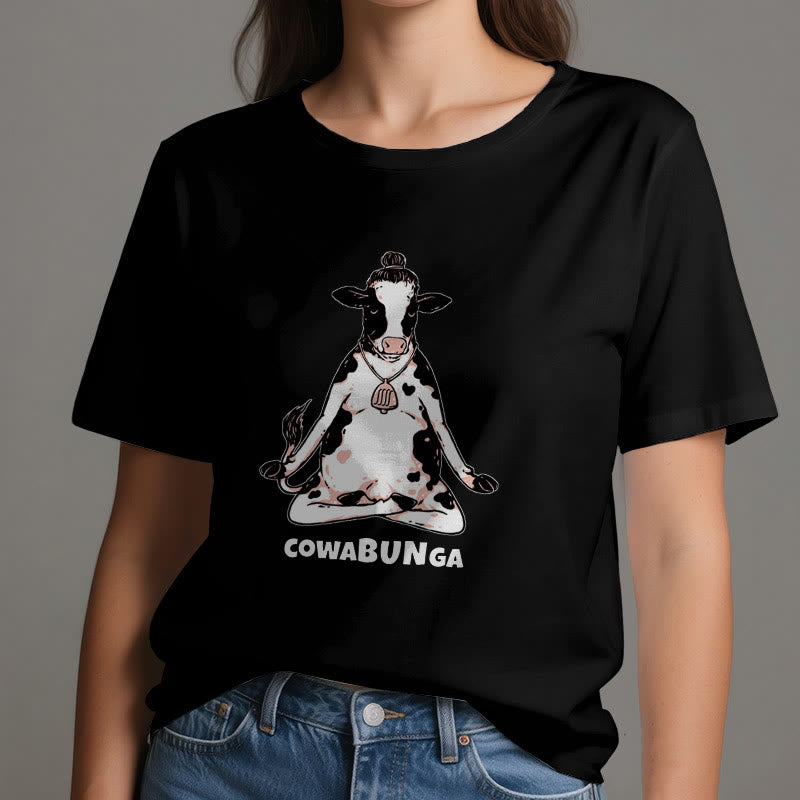 Olivenorma "Cowabunga" Yoga Cow T-Shirt