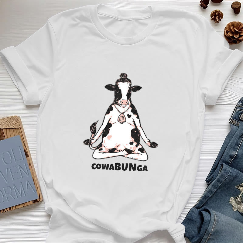 Olivenorma "Cowabunga" Yoga Cow T-Shirt