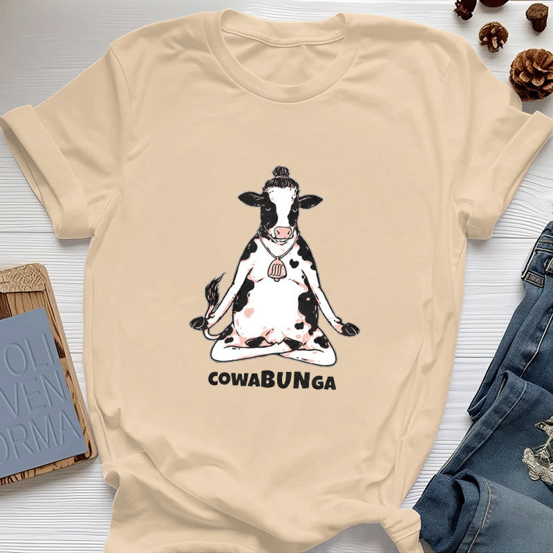 Olivenorma "Cowabunga" Yoga Cow T-Shirt