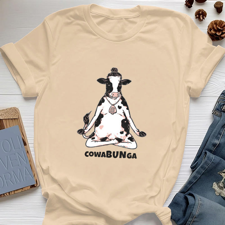 Olivenorma "Cowabunga" Yoga Cow T-Shirt