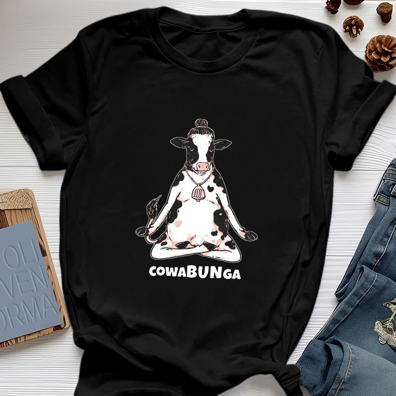 Olivenorma "Cowabunga" Yoga Cow T-Shirt