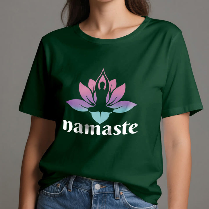 Olivenorma Namaste Lotus Mindful Cotton T-Shirt