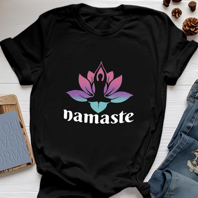 Olivenorma Namaste Lotus Mindful Cotton T-Shirt