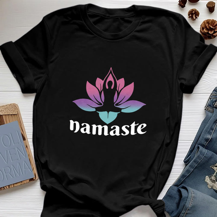 Olivenorma Namaste Lotus Mindful Cotton T-Shirt