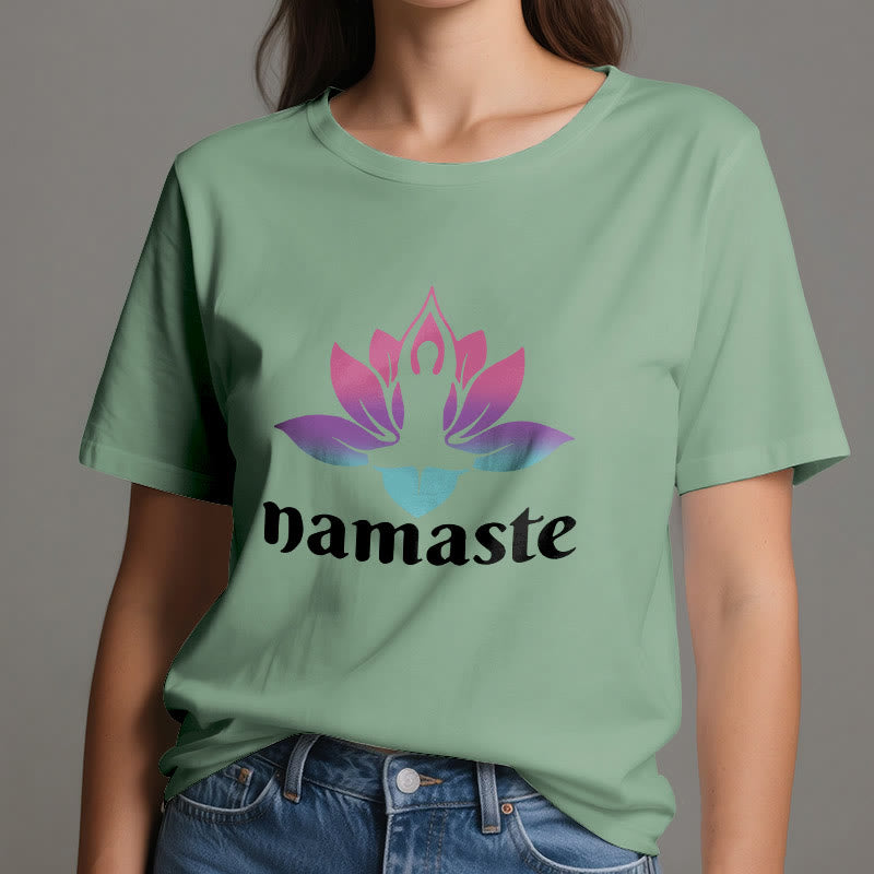 Olivenorma Namaste Lotus Mindful Cotton T-Shirt