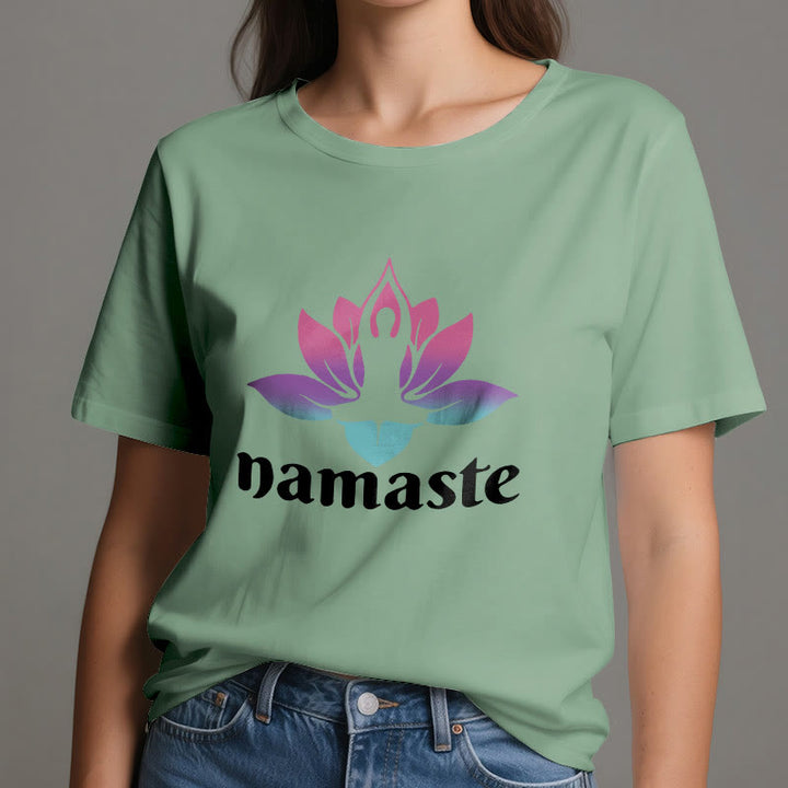 Olivenorma Namaste Lotus Mindful Cotton T-Shirt