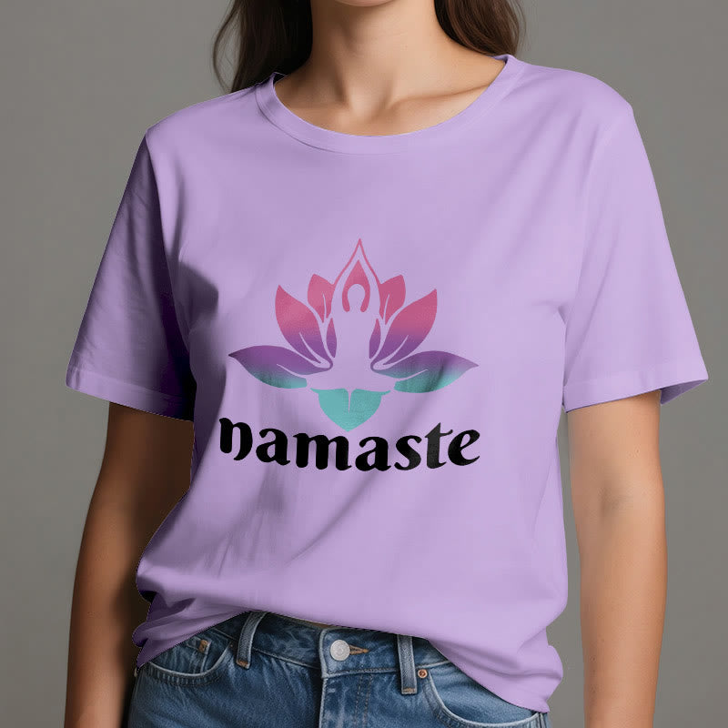 Olivenorma Namaste Lotus Mindful Cotton T-Shirt