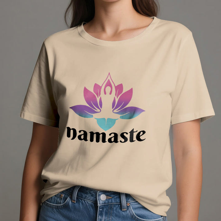Olivenorma Namaste Lotus Mindful Cotton T-Shirt