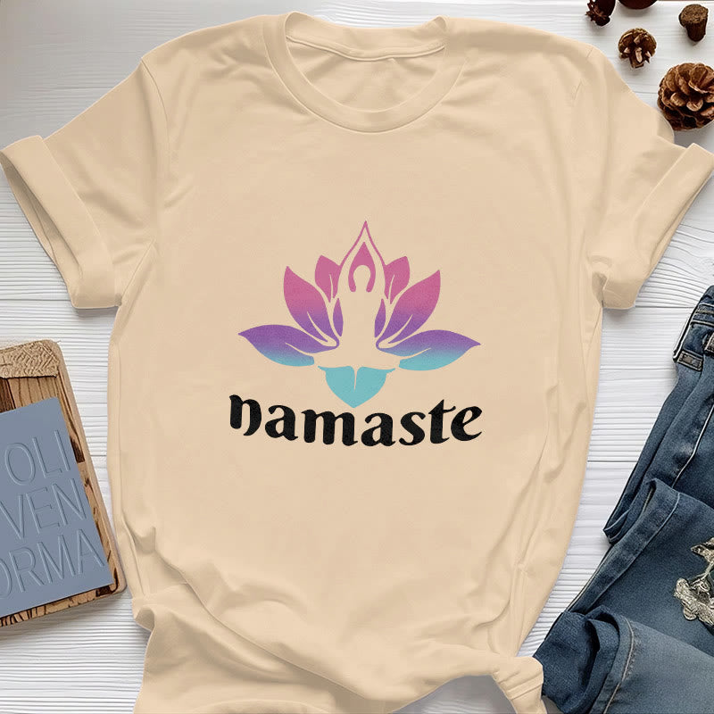 Olivenorma Namaste Lotus Mindful Cotton T-Shirt