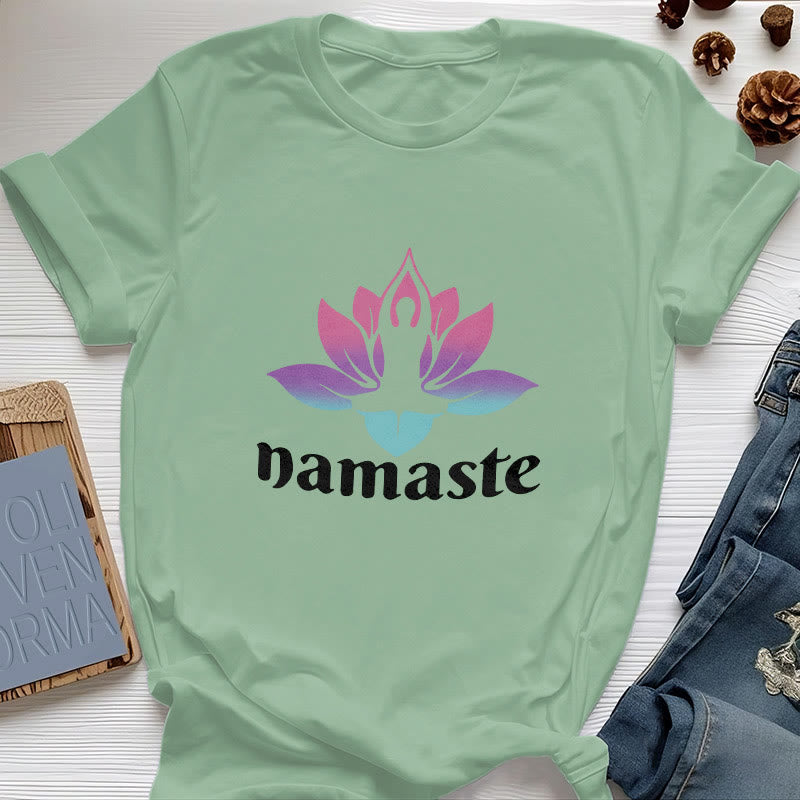 Olivenorma Namaste Lotus Mindful Cotton T-Shirt