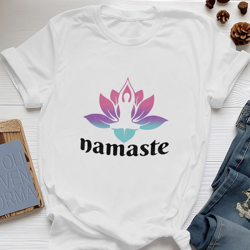Olivenorma Namaste Lotus Mindful Cotton T-Shirt