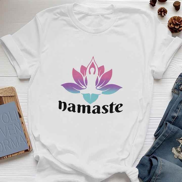 Olivenorma Namaste Lotus Mindful Cotton T-Shirt