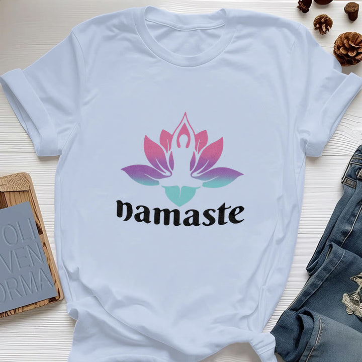 Olivenorma Namaste Lotus Mindful Cotton T-Shirt