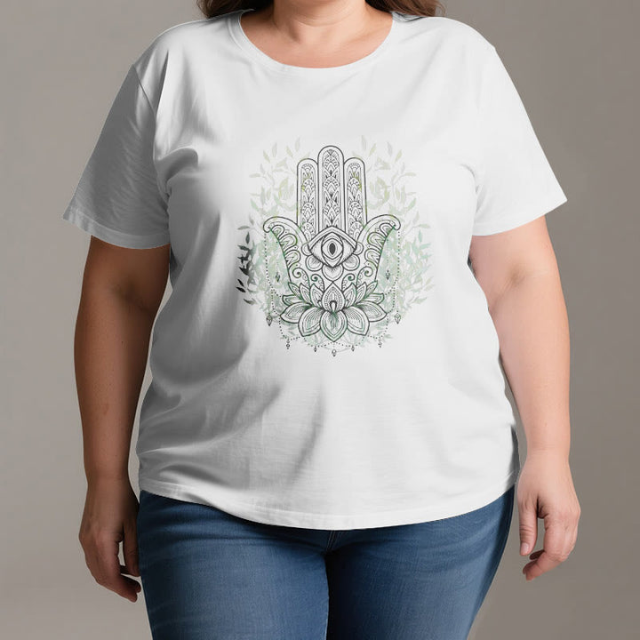 Olivenorma Hand of Fatima Hamsa Yoga Meditation T-Shirt