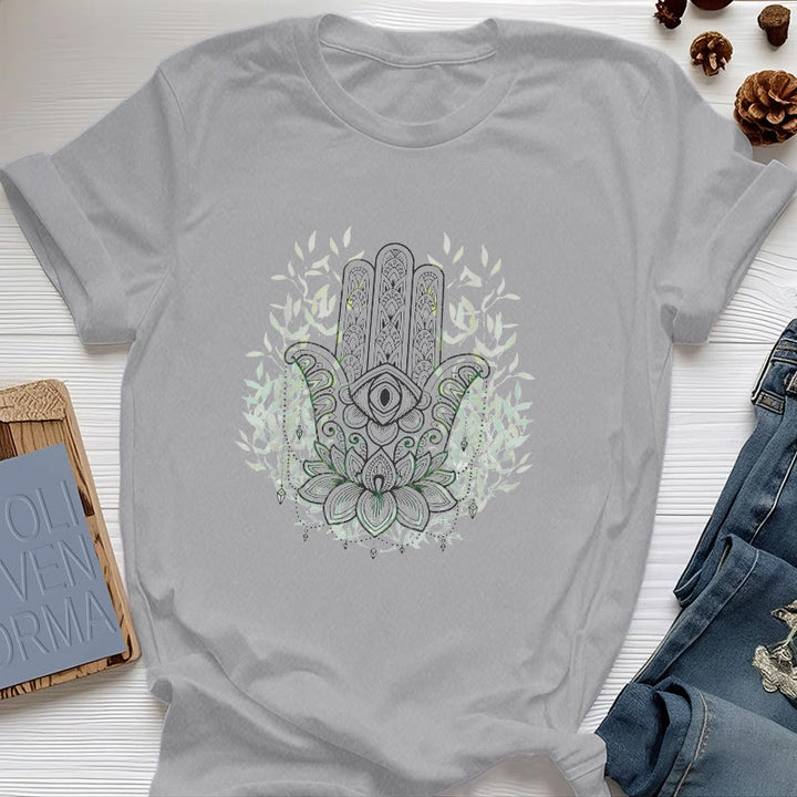 Olivenorma Hand of Fatima Hamsa Yoga Meditation T-Shirt