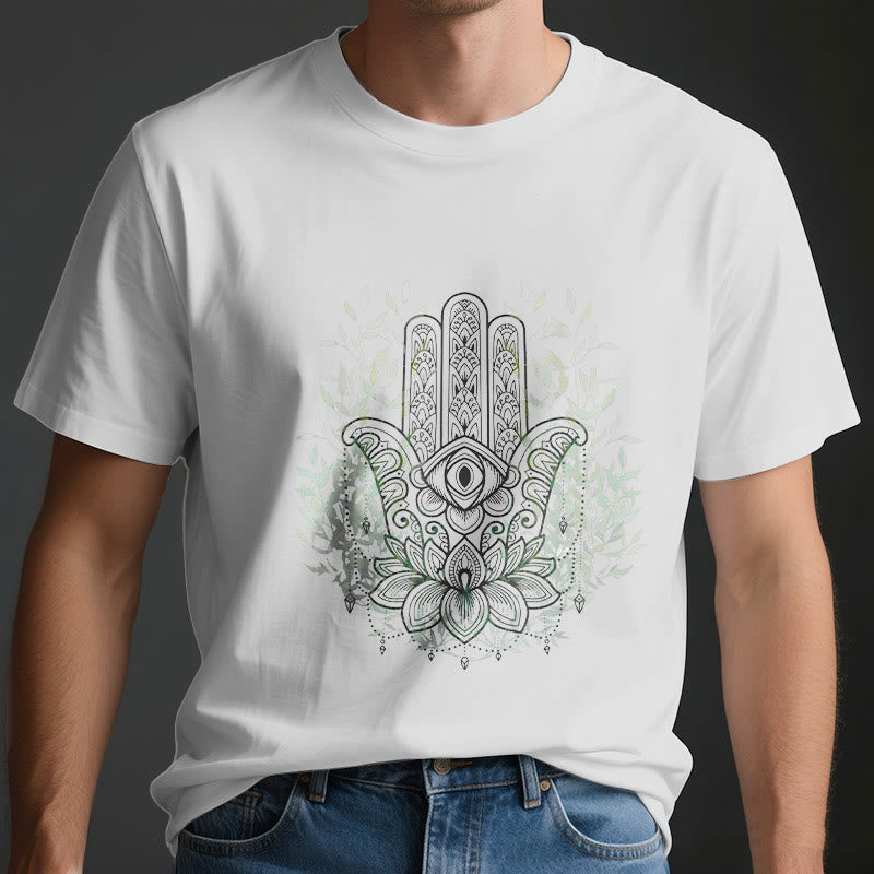 Olivenorma Hand of Fatima Hamsa Yoga Meditation T-Shirt