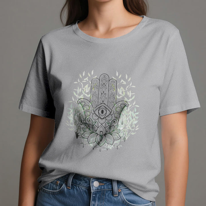Olivenorma Hand of Fatima Hamsa Yoga Meditation T-Shirt
