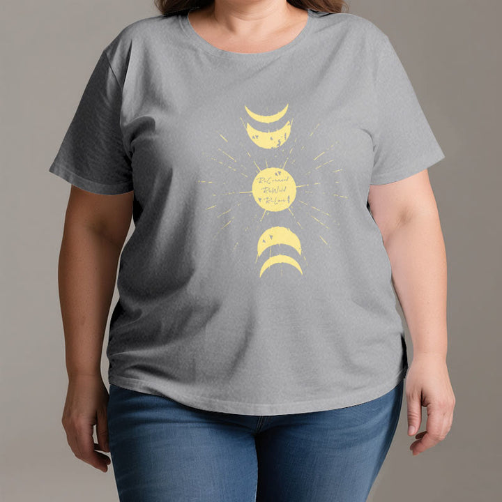 Olivenorma Moon Phases Yoga Cotton T-Shirt