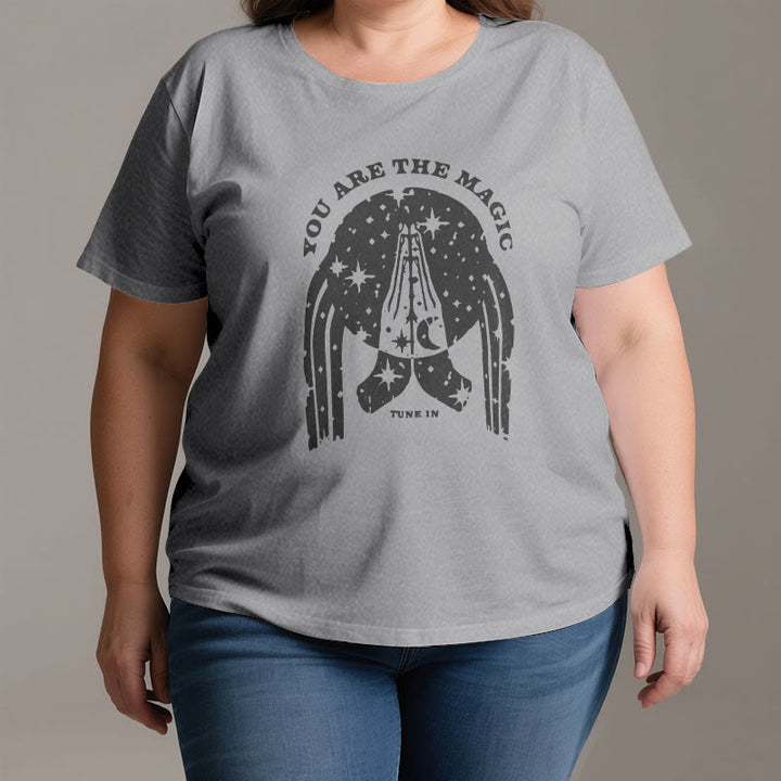 Olivenorma "Tune in You Are The Mageic" Yoga Boxy T-Shirt