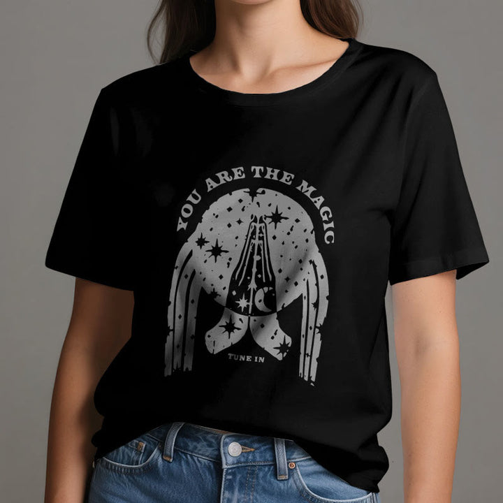 Olivenorma "Tune in You Are The Mageic" Yoga Boxy T-Shirt