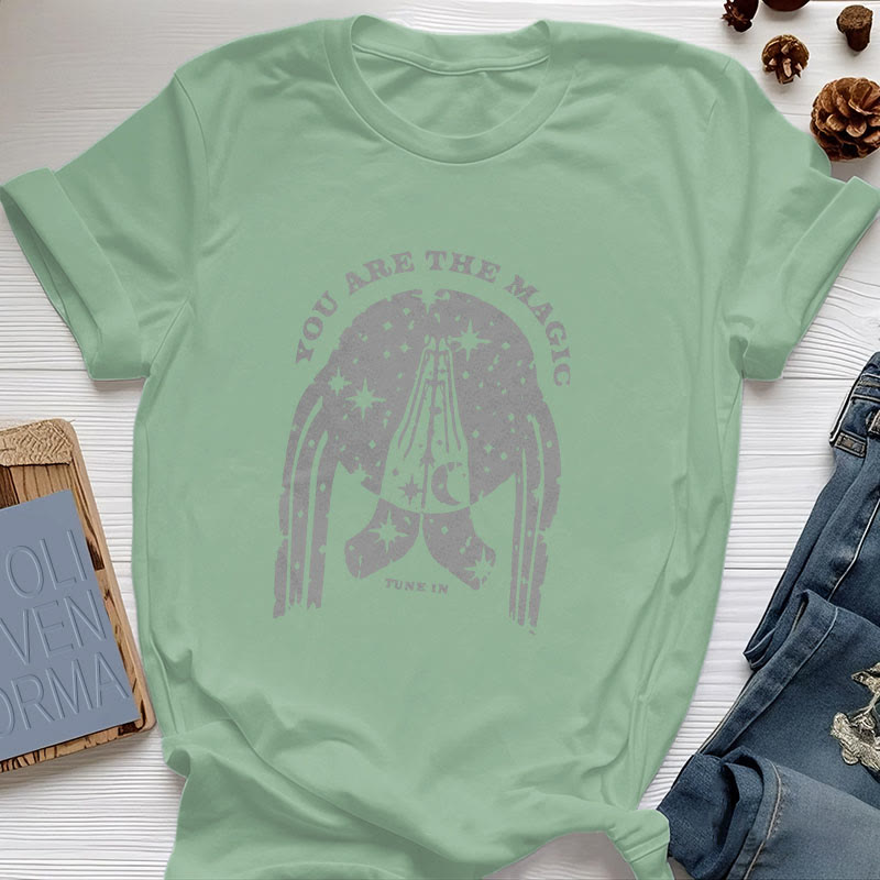 Olivenorma "Tune in You Are The Mageic" Yoga Boxy T-Shirt