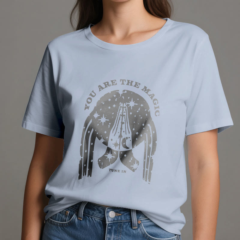 Olivenorma "Tune in You Are The Mageic" Yoga Boxy T-Shirt