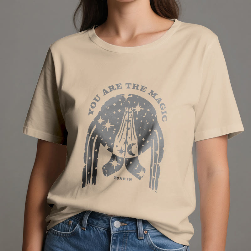 Olivenorma "Tune in You Are The Mageic" Yoga Boxy T-Shirt
