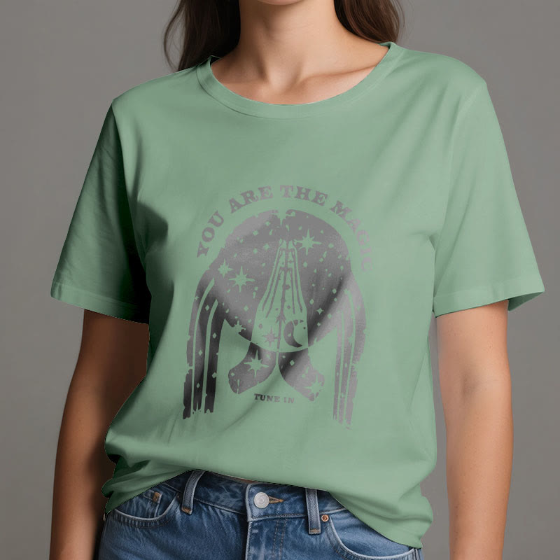 Olivenorma "Tune in You Are The Mageic" Yoga Boxy T-Shirt