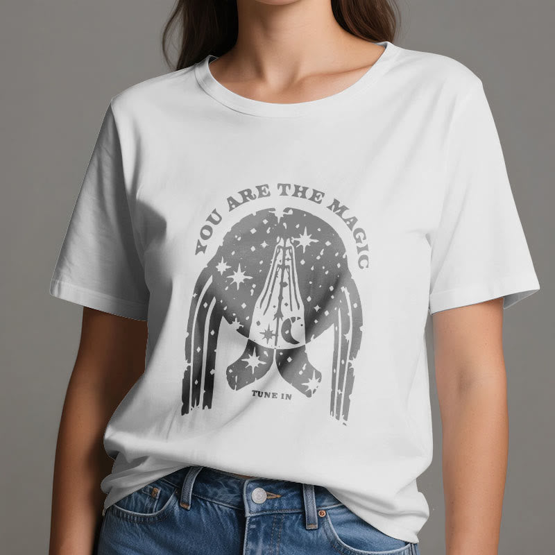 Olivenorma "Tune in You Are The Mageic" Yoga Boxy T-Shirt