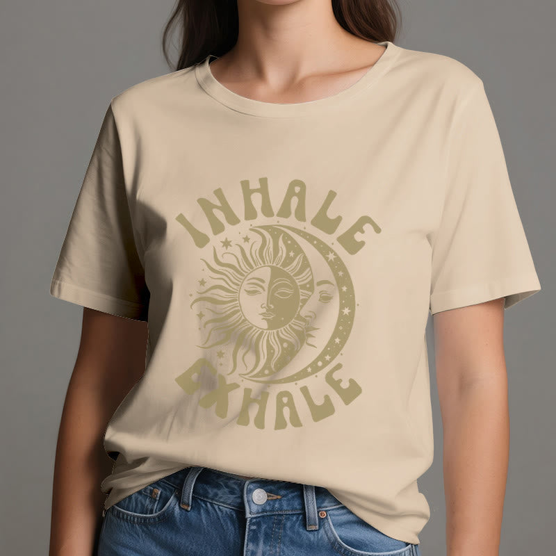 Olivenorma "INHALE EXHALE" Sun & Moon Spititual Tee T-Shirt - image 11