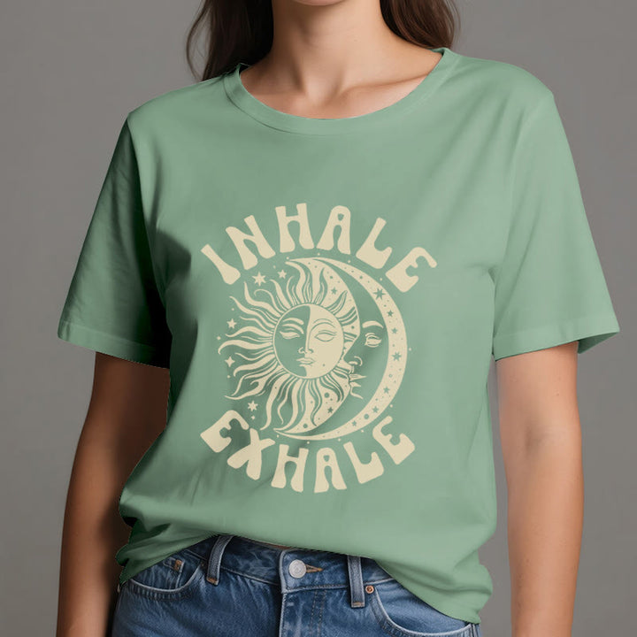 Olivenorma "INHALE EXHALE" Sun & Moon Spititual Tee T-Shirt - image 19