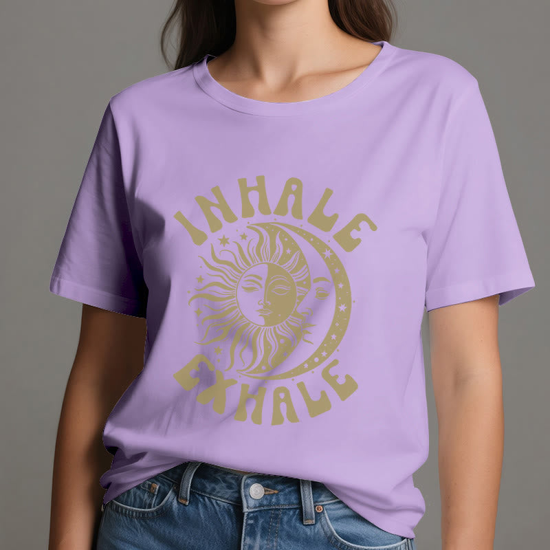 Olivenorma "INHALE EXHALE" Sun & Moon Spititual Tee T-Shirt - image 17