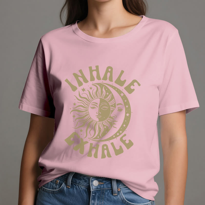 Olivenorma "INHALE EXHALE" Sun & Moon Spititual Tee T-Shirt - image 13