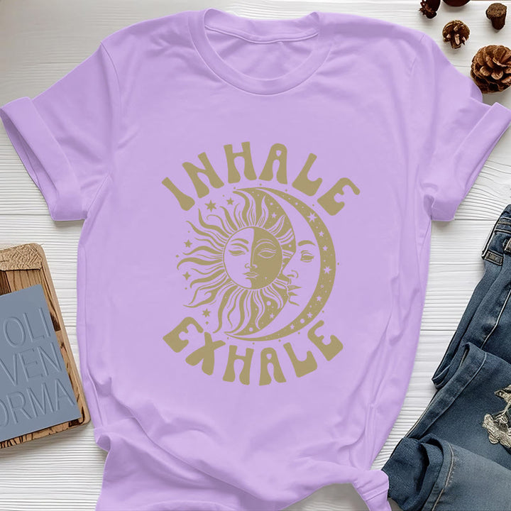 Olivenorma "INHALE EXHALE" Sun & Moon Spititual Tee T-Shirt - Purple - 2XL - image 16