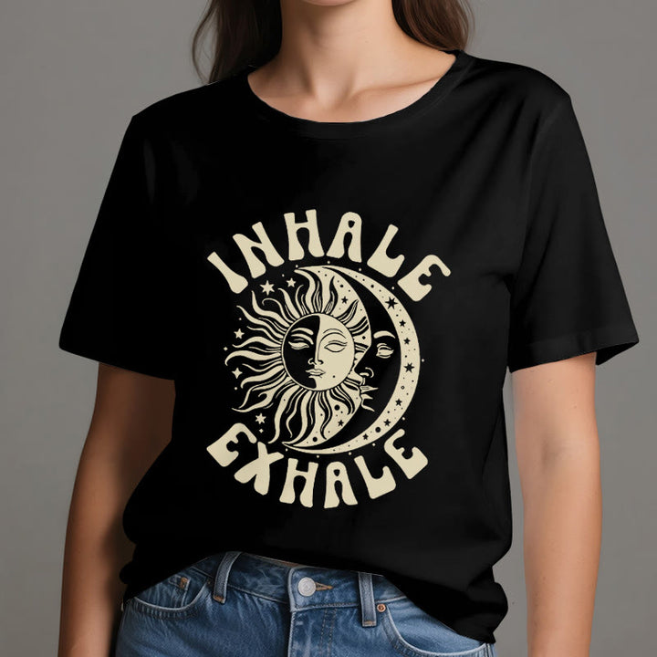 Olivenorma "INHALE EXHALE" Sun & Moon Spititual Tee T-Shirt - image 9