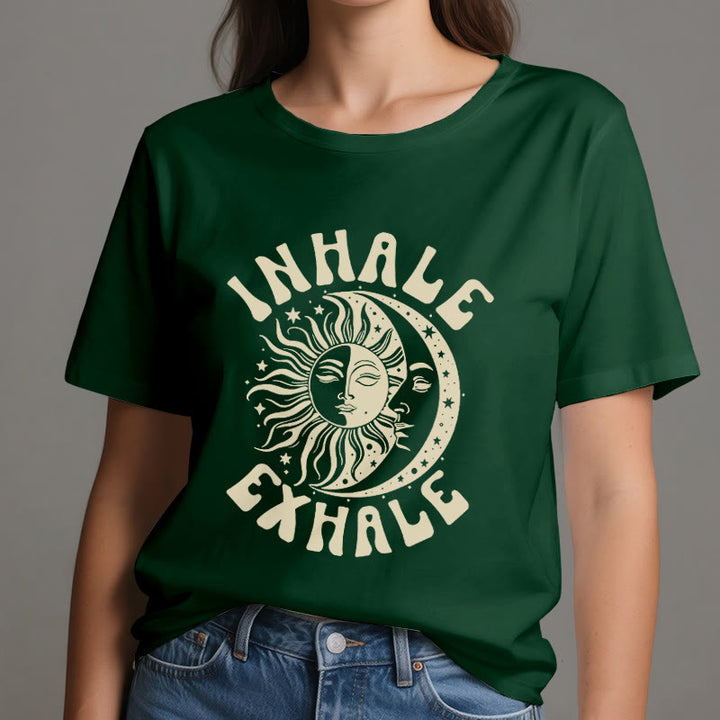 Olivenorma "INHALE EXHALE" Sun & Moon Spititual Tee T-Shirt - image 21