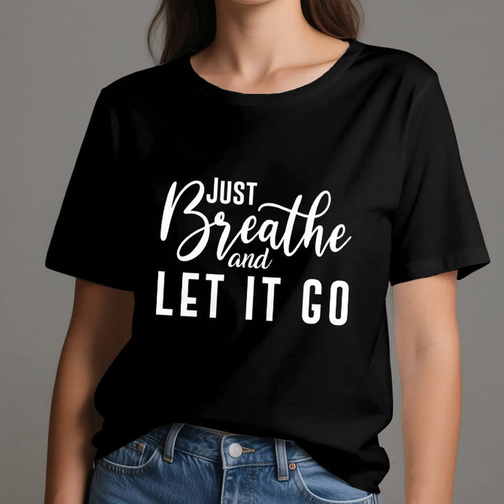 Olivenorma "JUST BREATHE AND LET IT GO" Spiritual Tee T-Shirt - image 9