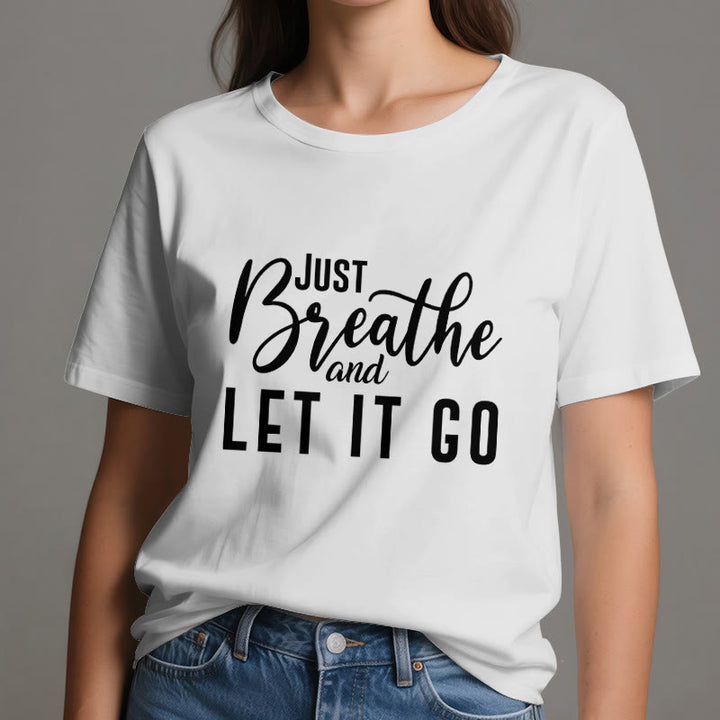 Olivenorma "JUST BREATHE AND LET IT GO" Spiritual Tee T-Shirt - image 7