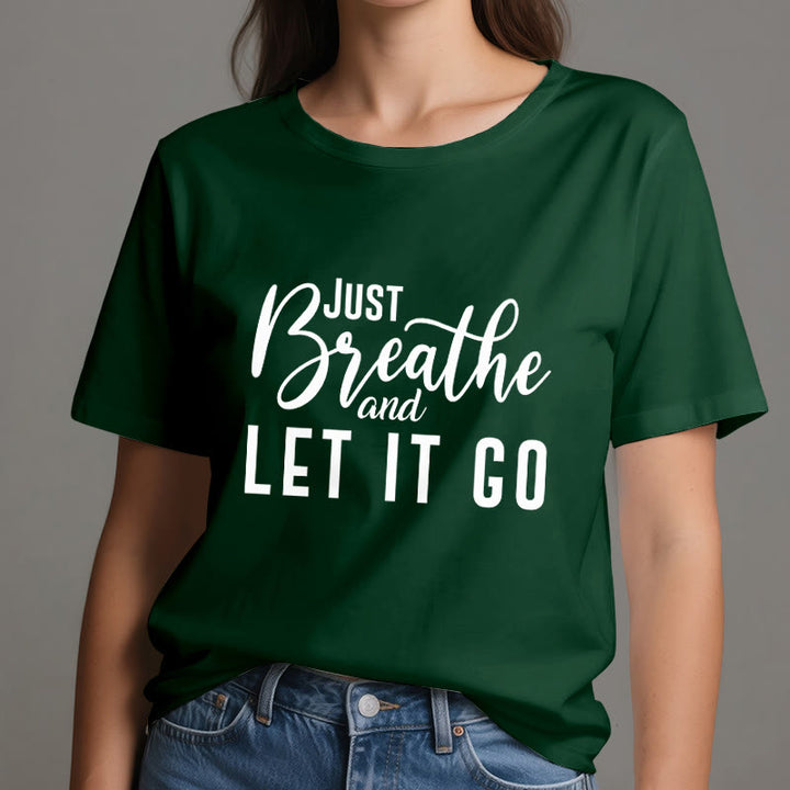 Olivenorma "JUST BREATHE AND LET IT GO" Spiritual Tee T-Shirt - image 21